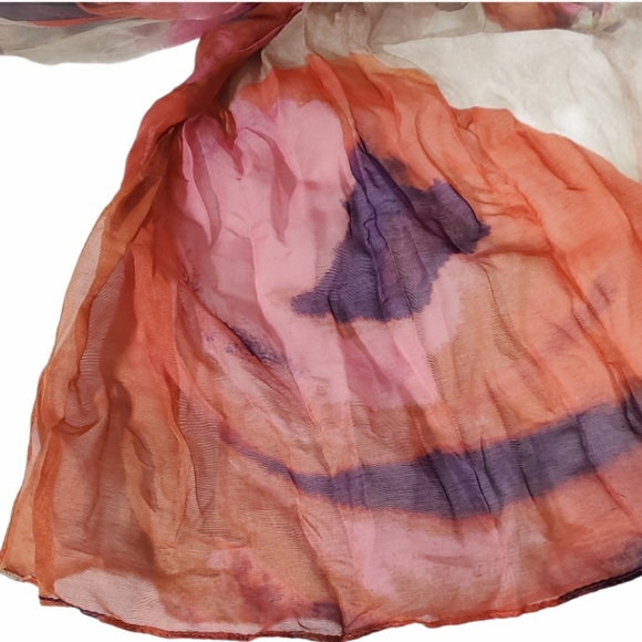 Loft SCARF ladies orange pink purple beige - Picture 5 of 12